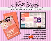 Nail Tech Training Manual, Acrylic Nails, Gel Nails (Digital Download)