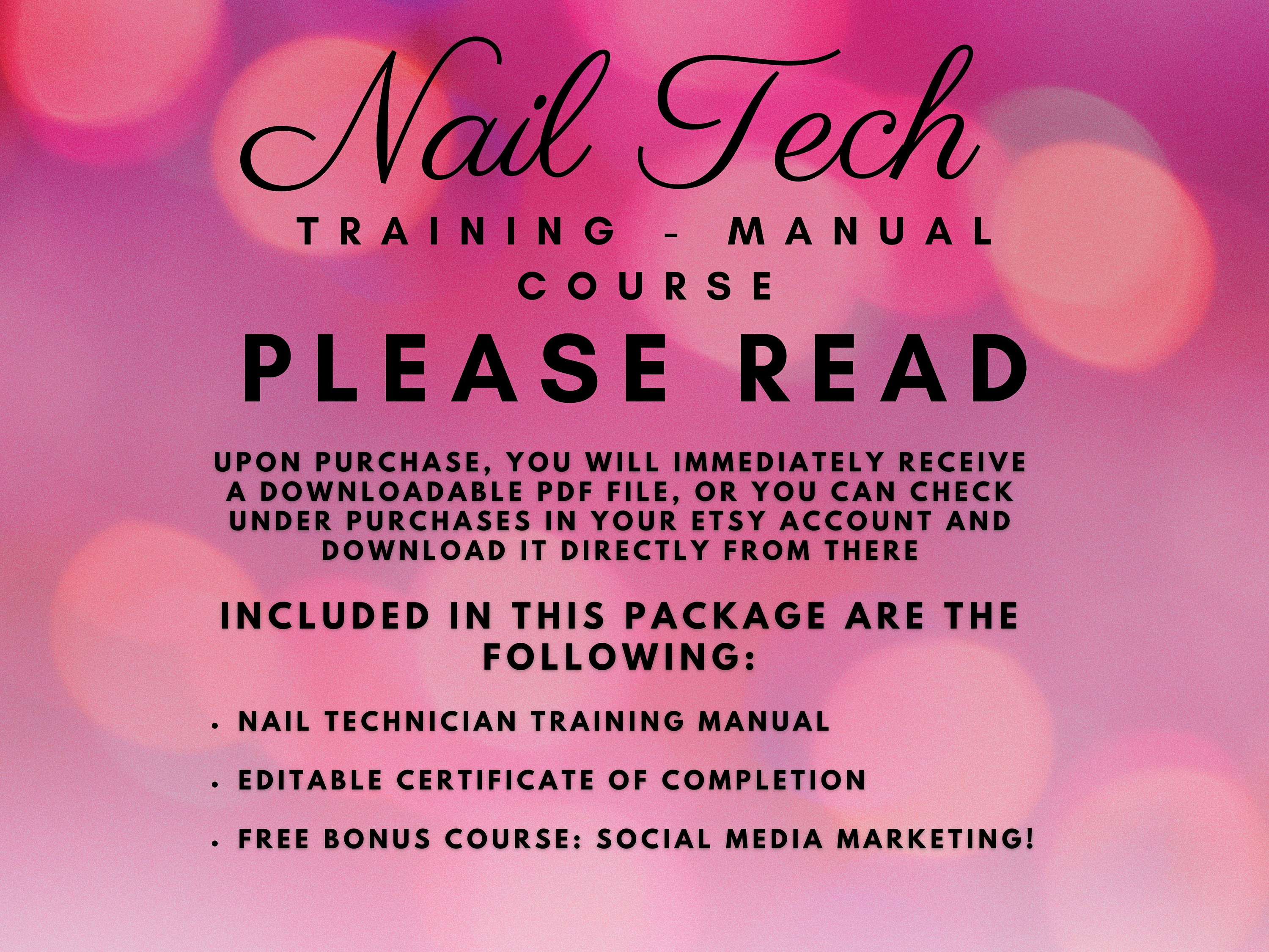 Nail Tech Training Manual, Acrylic Nails Training Manual for Nail