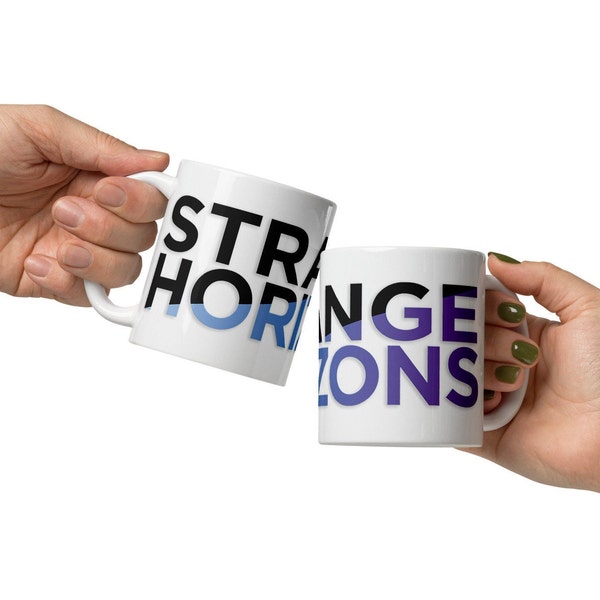 Strange Horizons white ceramic logo mug (single)