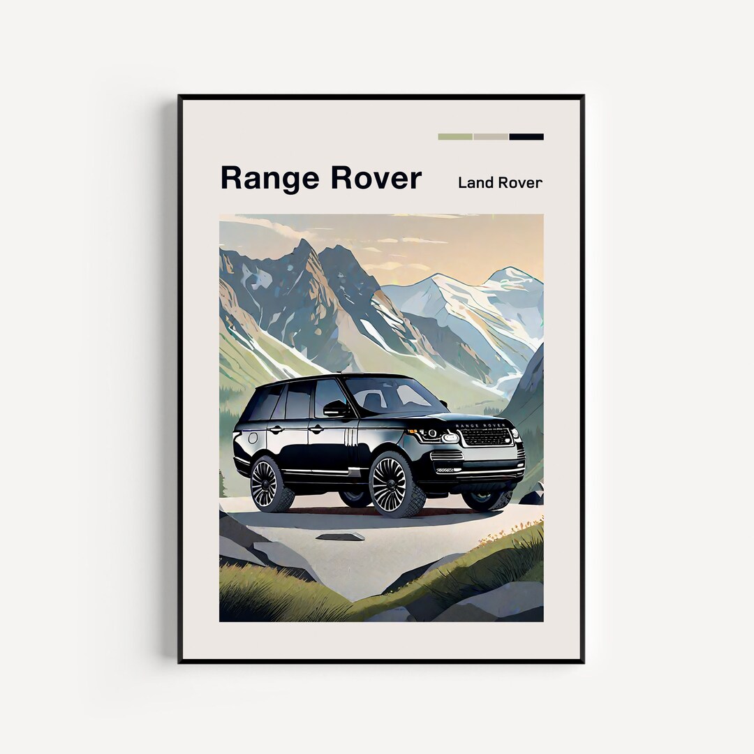 Range Rover Print, Range Rover Poster, Range Rover Wall Art, Range ...