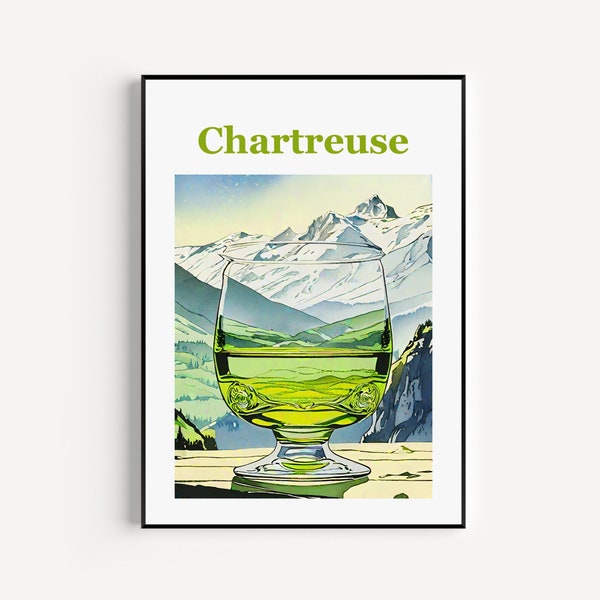 Affiche Chartreuse, Art mural Chartreuse, Impression d'art Chartreuse, Photo Chartreuse, Voyage Chartreuse, Décor Chartreuse,