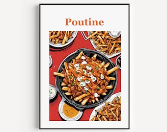 Poutine Print, Poutine Poster, Poutine Wall Art, Poutine Art Print, Poutine Photo, Poutine Decor, Poutine Gift