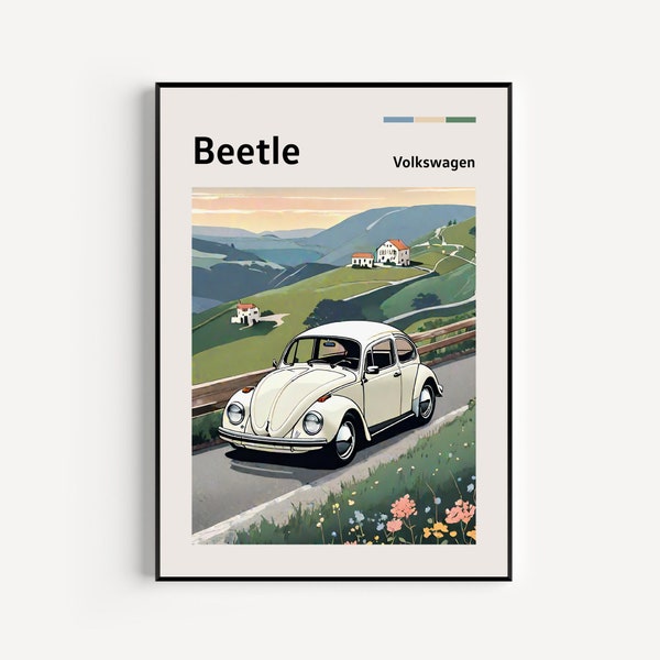 Volkswagen Beetle Print, Volkswagen Beetle Poster, Volkswagen Beetle Wall Art, Volkswagen Beetle Art Print, Volkswagen Beetle Photo