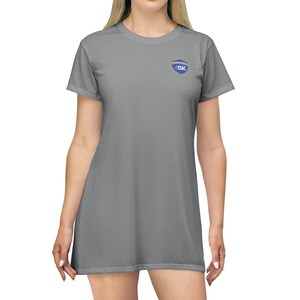 Women’s Poly Crewneck T-Shirt Dress | True to Size, Lightweight, Moisture Wicking, Sublimation, Casual Tee Dress, Custom Logo