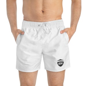 Men’s Polyester Swim Trunks | Quick Dry, Lightweight, Drawstring, Beach Shorts, Board Shorts, Athletic Fit, Sublimation Swimwear