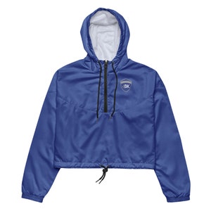 Women&#39;s Quarter Zip Cropped Windbreaker | Lightweight, Hooded, Oversized , Streetwear Jacket | Custom Logo