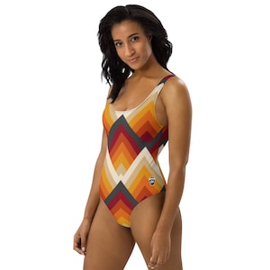 Women’s One-Piece Swimsuit Scoop Neck Low Scoop Back | Polyester Spandex, High Cut, Cheeky, Quick Dry, Summer Beach Bathing Suit