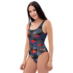 Women’s One-Piece Swimsuit Scoop Neck Low Scoop Back | Polyester Spandex, High Cut, Cheeky, Quick Dry, Summer Beach Bathing Suit