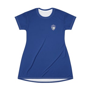 Women’s Poly Crewneck T-Shirt Dress | True to Size, Lightweight, Moisture Wicking, Sublimation, Casual Tee Dress, Custom Logo
