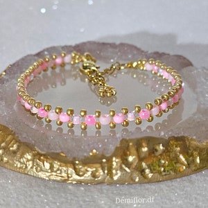 Beaded Bracelet 16cm + 4cm | thin bracelets with minimalist glass beads | elegant bijoux | handcrafted accessories