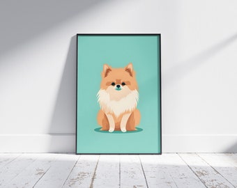 Pomeranian Dog Poster | Digital Art