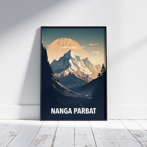 Nanga Parbat Mountain Poster | Digital Art
