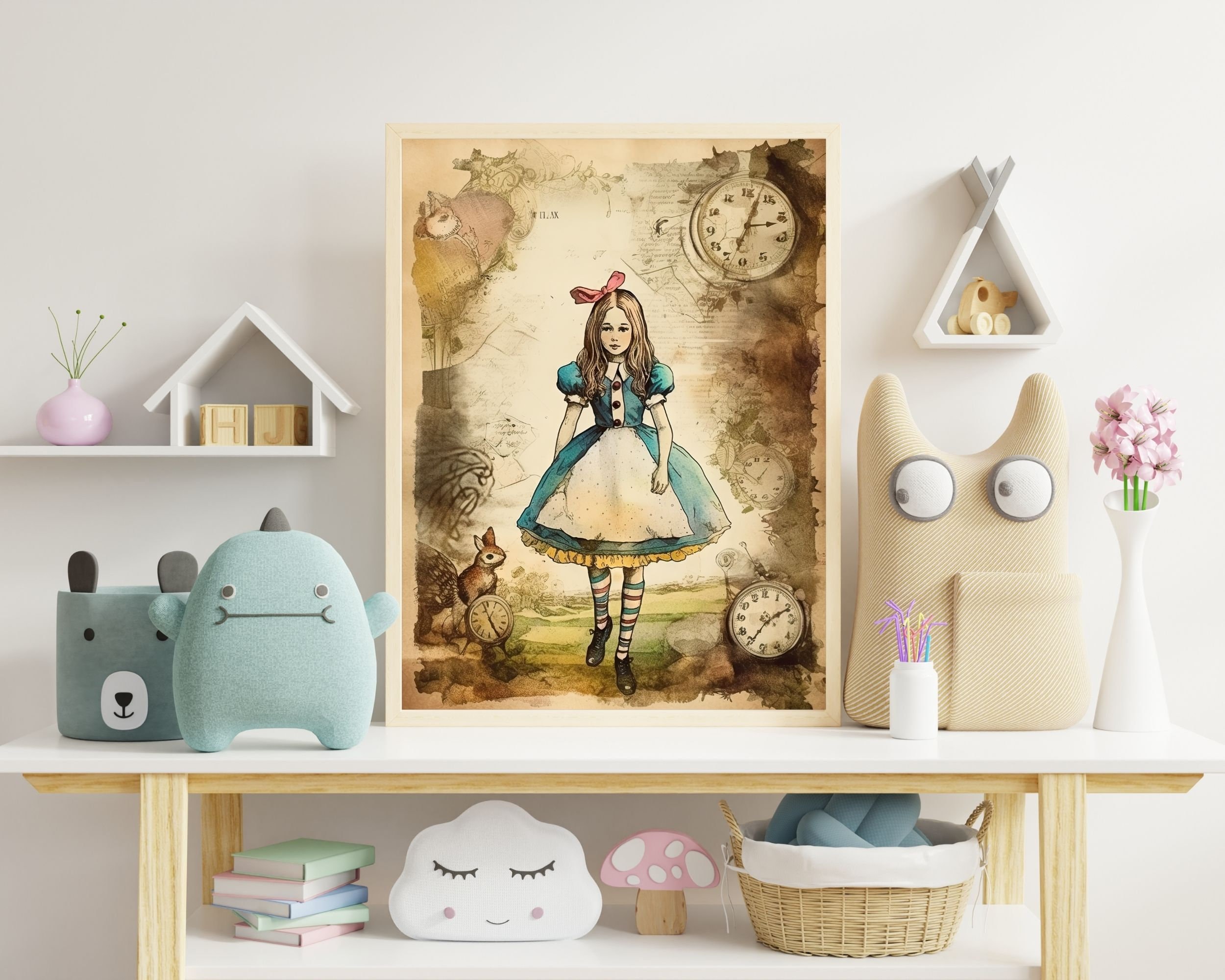 Alice Classic Print Vintage Alice in Wonderland Fairytale Art Storybook ...