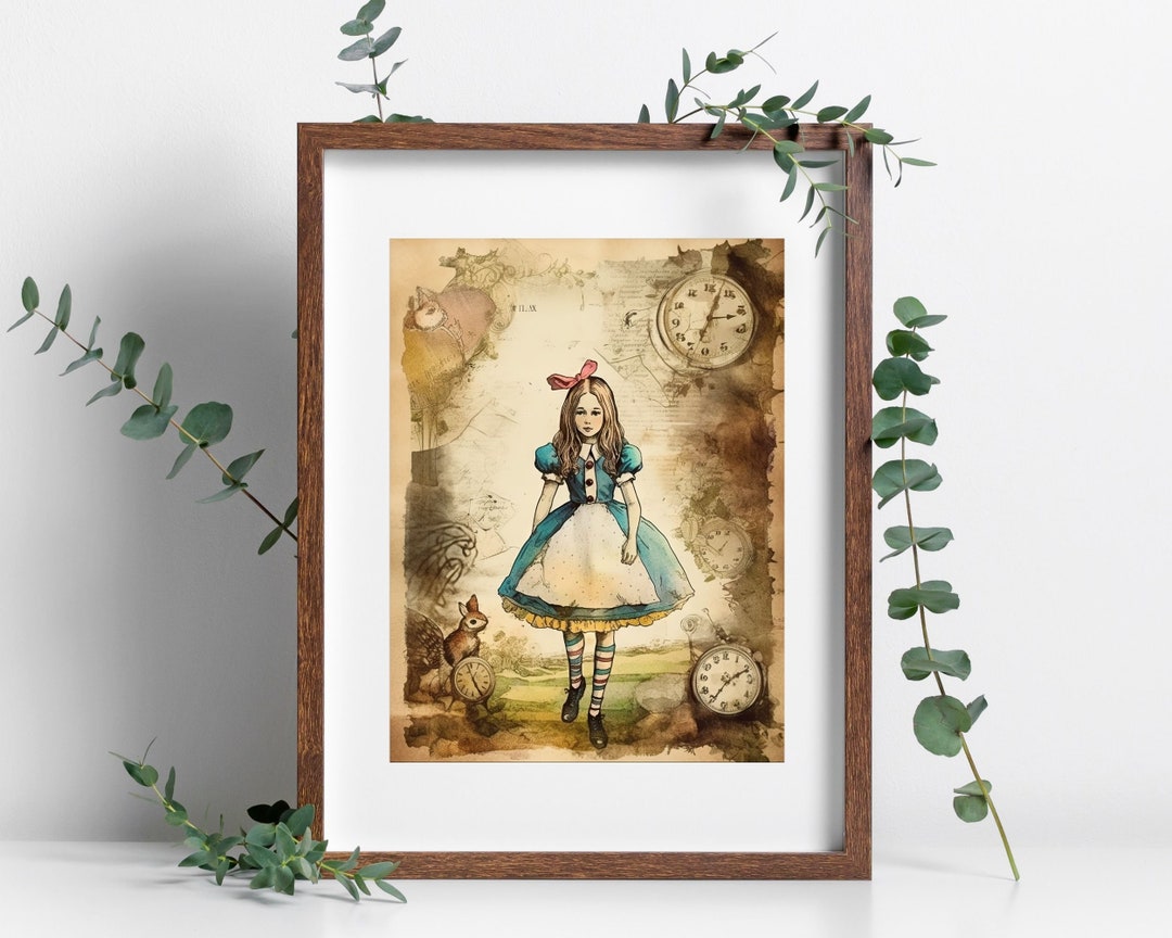 Alice Classic Print Vintage Alice in Wonderland Fairytale Art Storybook ...