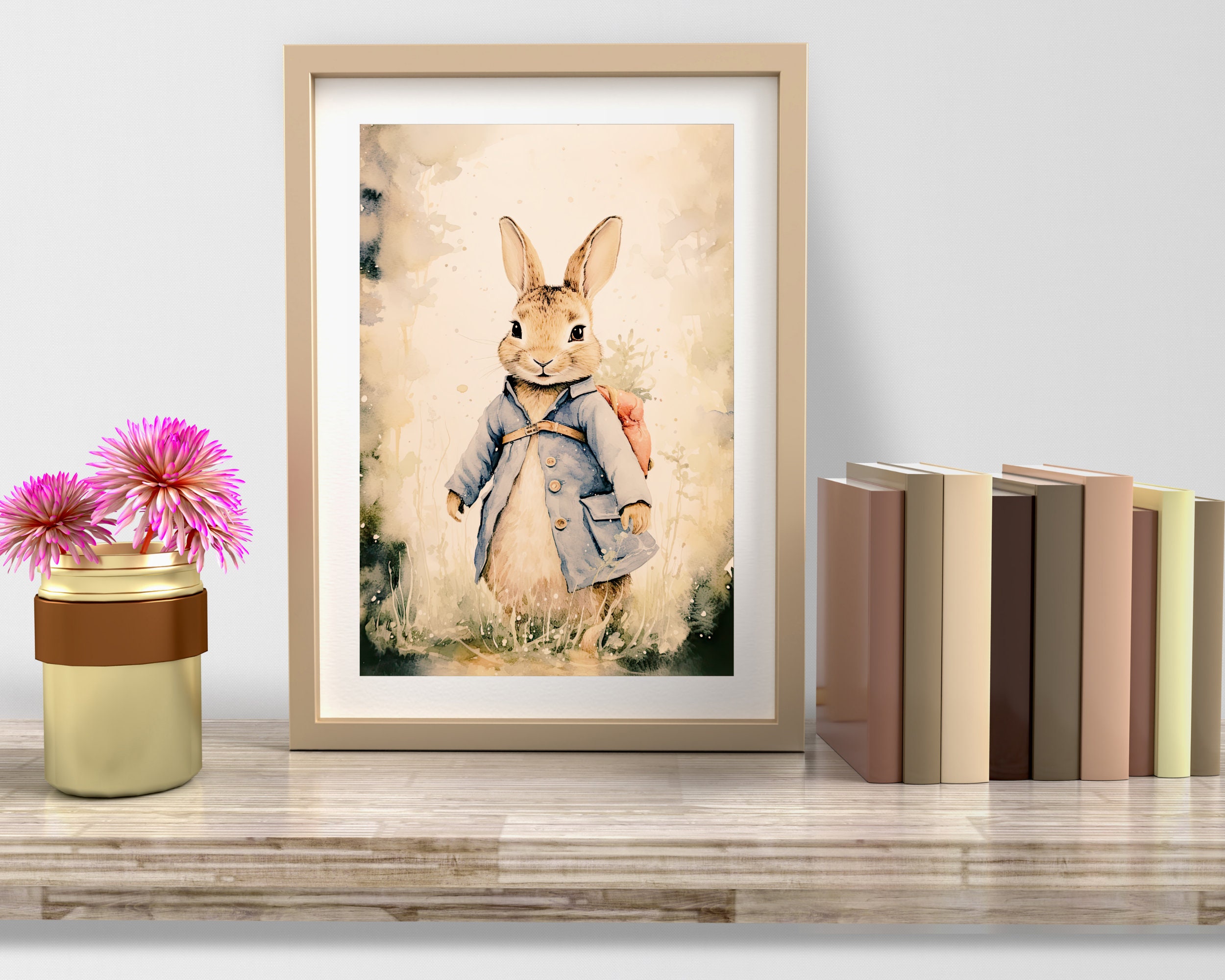 Peter Rabbit Art Peter Rabbit Painting Vintage Fairytale Etsy