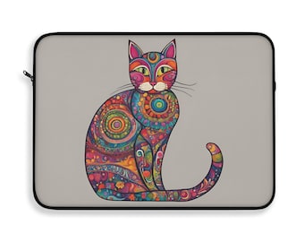 Cat Laptop Sleeve, Exotic Cat, Colorful Cat, Laptop Holder, Laptop Sleeve, Laptop Protection Case, Fun Laptop Sleeve, Laptop Carrying, Cats