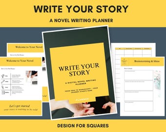 Novel Writing Planner: Creative Writing Organizer (Printable & Digital Download