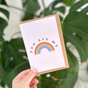 Eres mi arcoíris - Tarjeta de felicitación - Linda tarjeta de amor - Hija, hijo, novio, novia, pareja, esposo, esposa - A6