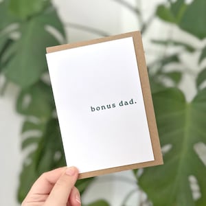 Carte beau-père - Bonus papa - fête des pères - anniversaire - A6