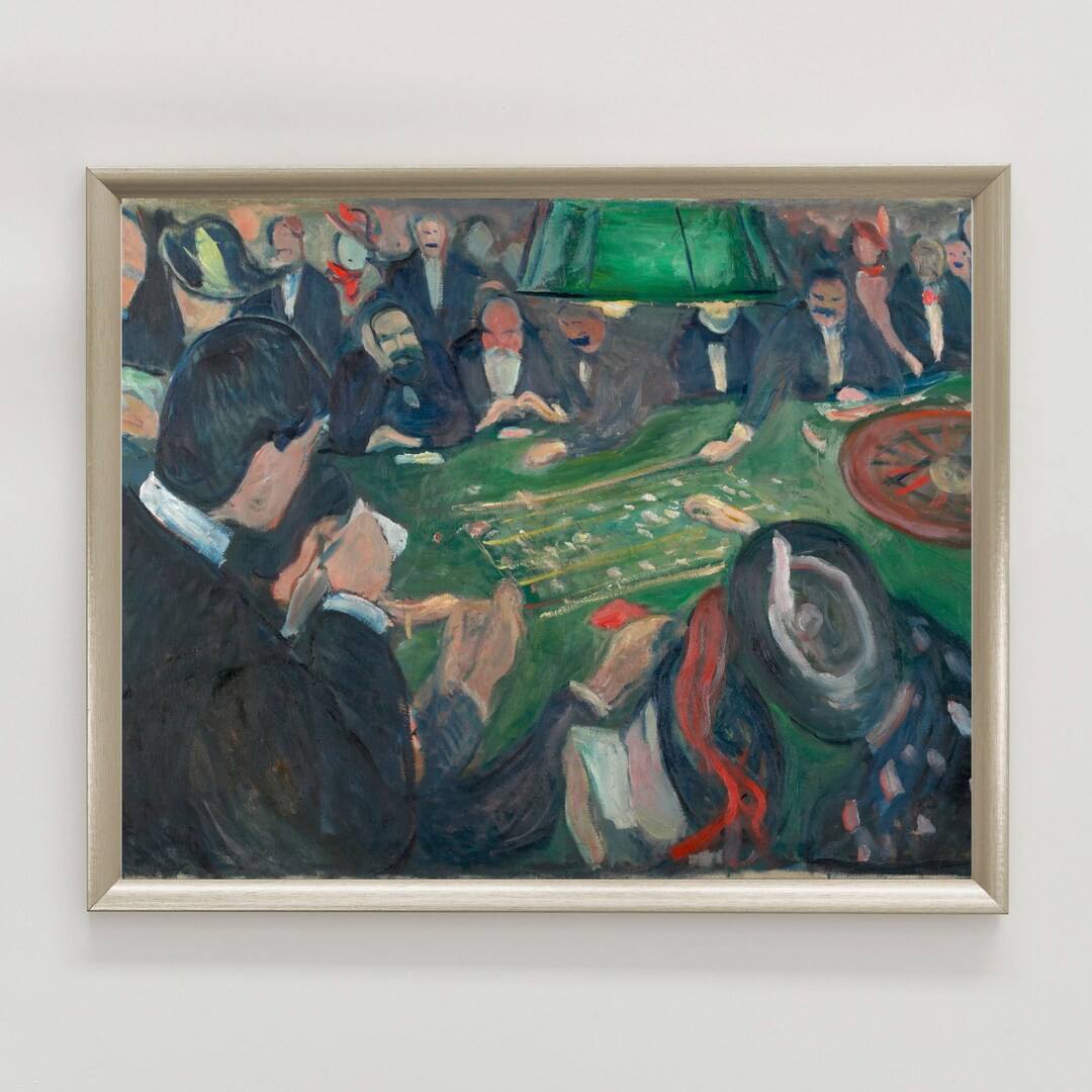 Roulette Table in Monte Carlo Edvard Munch Oil Painting Print, Munch ...