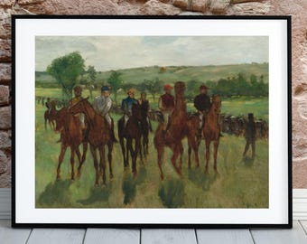 Degas 'The Riders' Vintage Horse Racing Art Print (Digital Download)