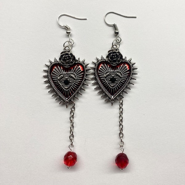 Goth Heart-Earrings