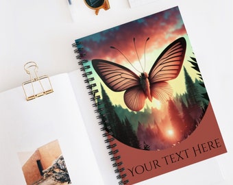 Personalized Butterfly Notebook, Butterfly Notebook Gift, Custom Name Journal, Unique Gift With Butterflies, Notebook Journal Gift