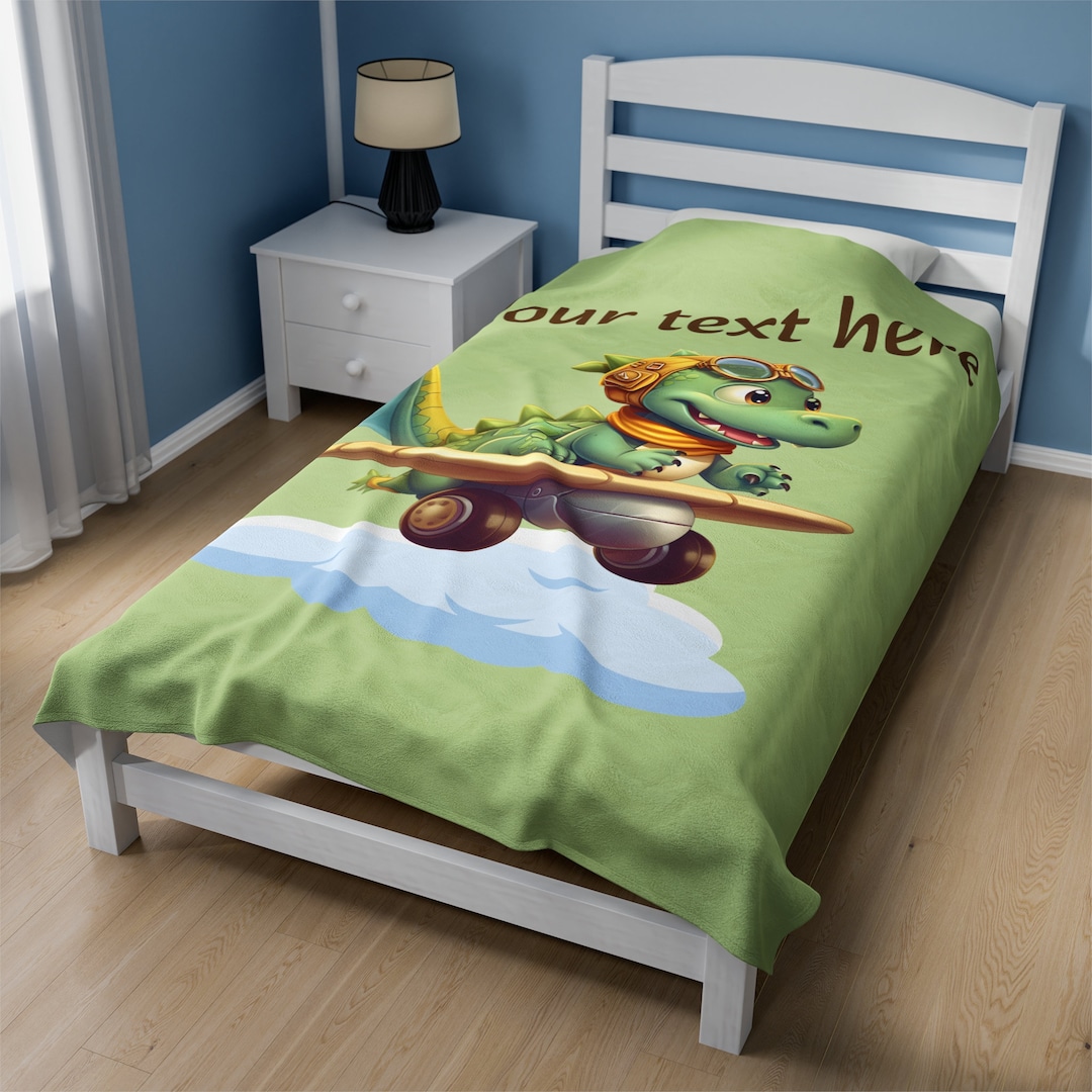Personalized Blanket, Alligator Blanket, Custom Name Blanket, Kids