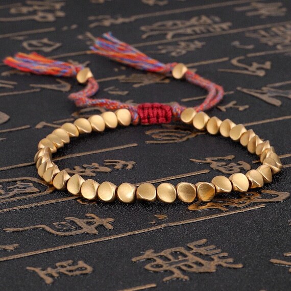 Tibetan copper beads healing bracelet deals
