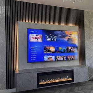 Media Wall Package With 40" Electric Fire & Acoustic panels