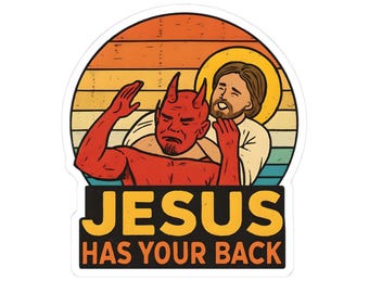 Jesus Has Your Back sticker | Kiss-cut Christian decal Jiu-Jitsu