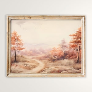 Autumn Landscape Wall Art for Living Room Autumn Artwork Digital Download Art Fall Scenery Painting Autumn Wall Decor Fall Painting Wall Art