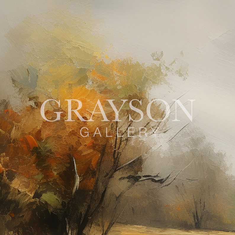 Fall Landscape Wall Art Painting for Living Room Autumn Artwork Digital Download Art Fall Scenery Painting Autumn Wall Decor Fall Artwork image 7