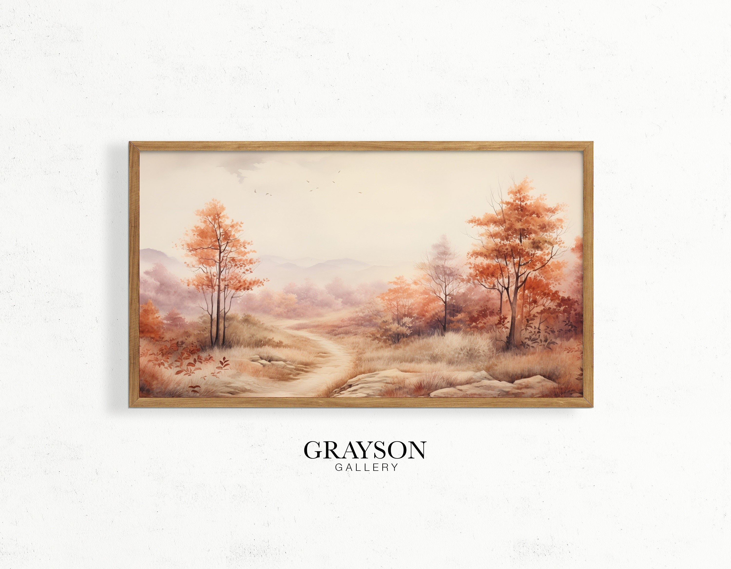 Frame TV Art Landscape Painting Digital Download Home Decor for Living Room Art TV Frame Autumn Wall Decor Landscape Fall Artwork Download