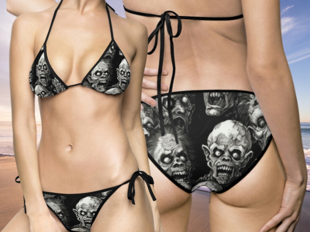 Zombies Bikini Bathing Suit Set Swimwear Science Fiction Geek Etsy