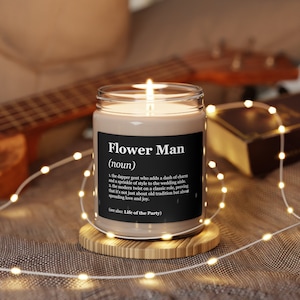 Flower Man Definition Duftkerze, Flower Man Vorschlag, Brautparty, Geschenkbox, Groomsman Geschenkideen, Groomsmen Party, Modernes Blumenmädchen
