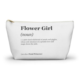 Flower Girl definition Accessory Pouch, Gifts for Flower Girls, Flower Girl Proposal Box, Wedding Party Proposal Ideas, Gifts for Kids