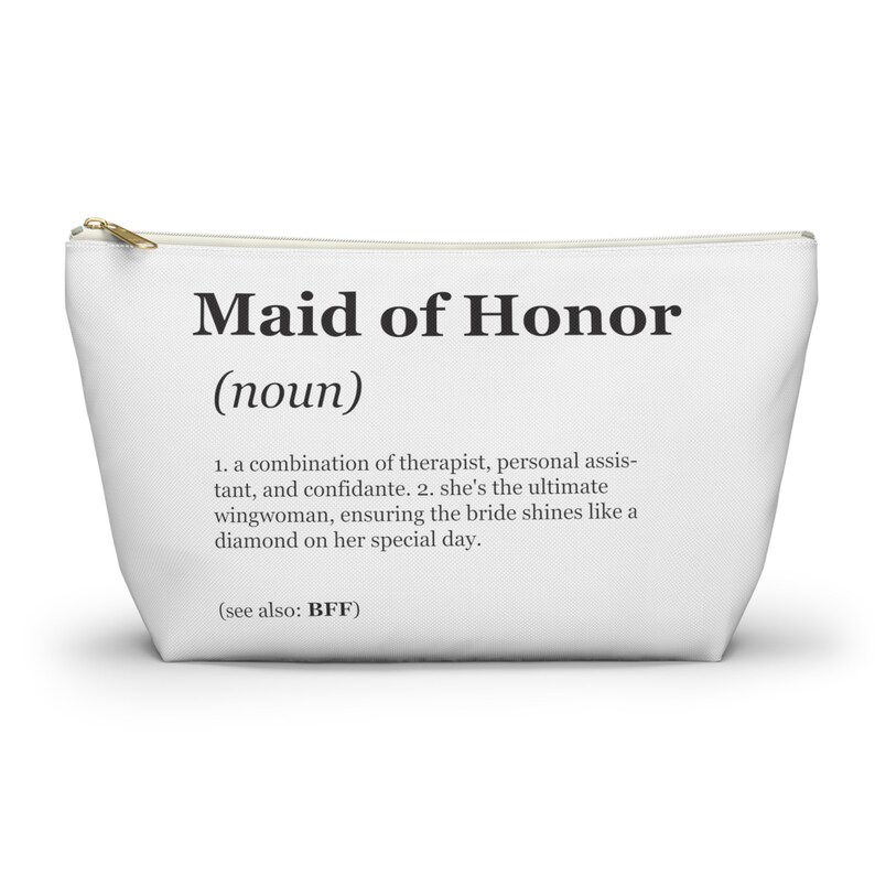 Maid of Honor Definition Accessory Pouch W Tbottom Bridal Etsy