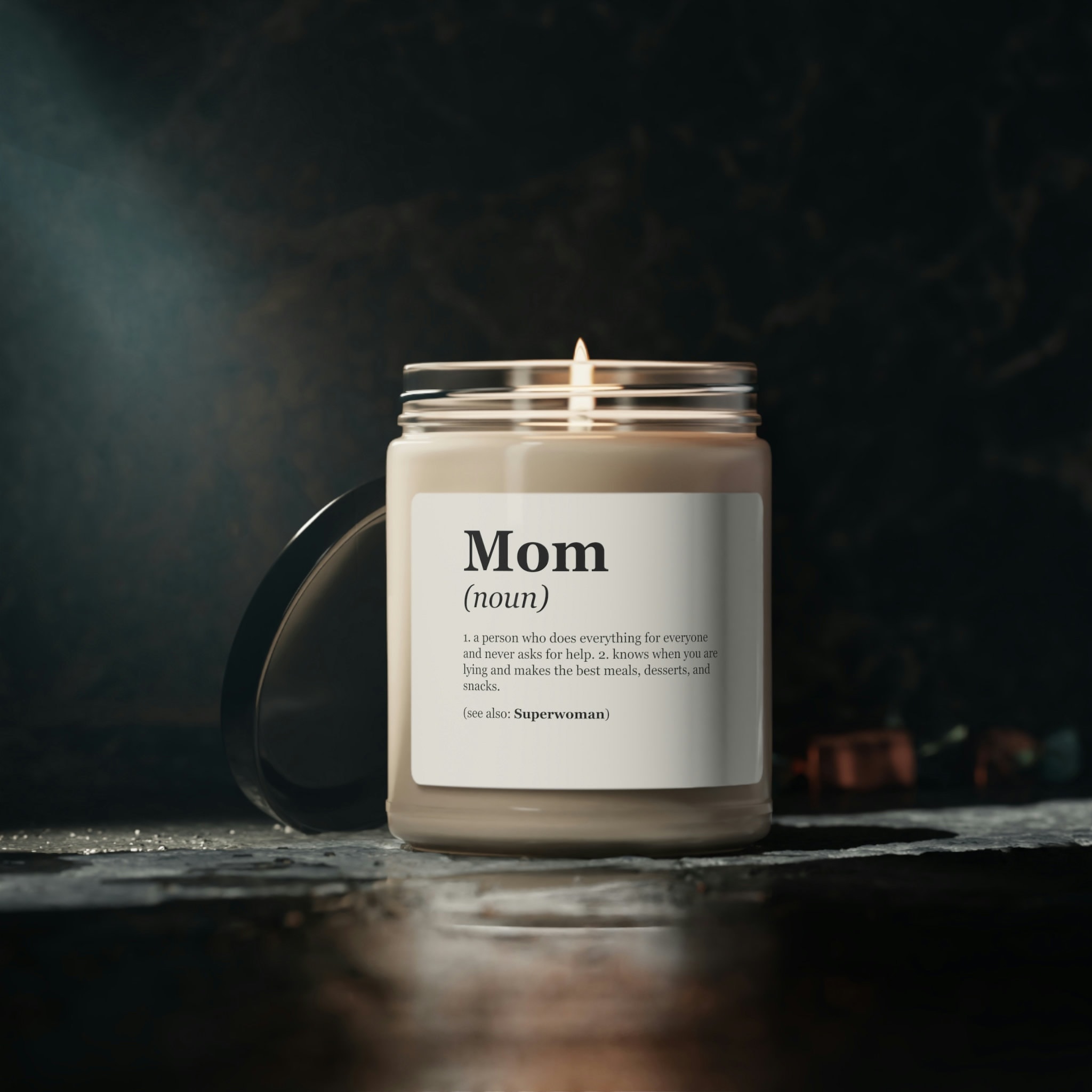 Discover Mom Definition Scented Soy Candle, 9oz, Mother's Day Gift, Birthday Gift, Friend Gift, Pregnancy/Baby Announcement