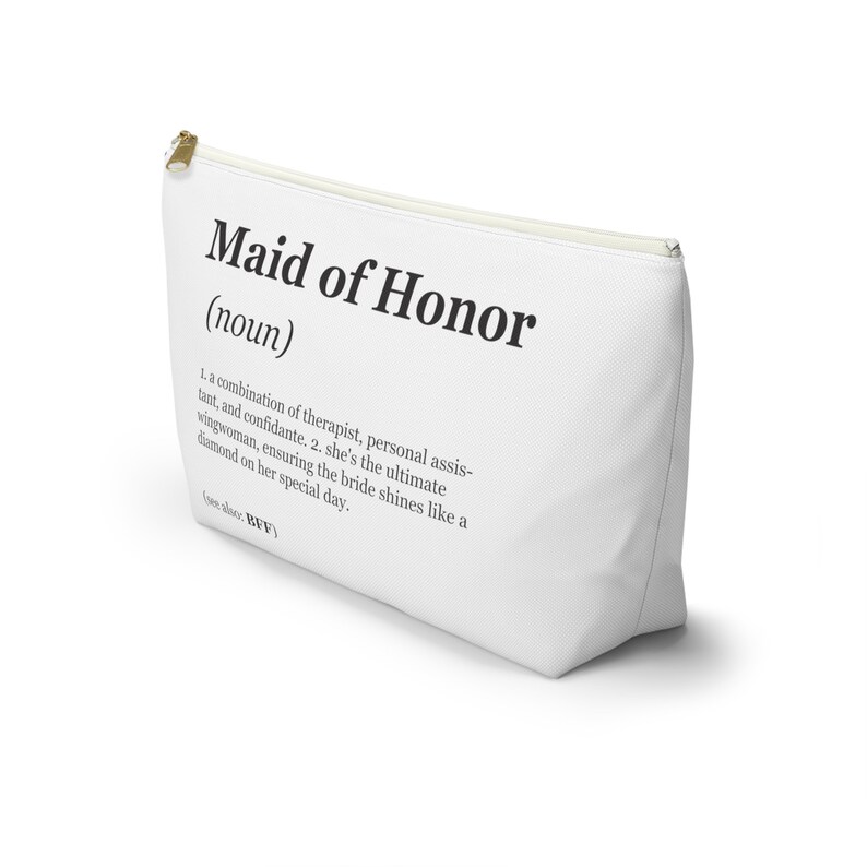 Maid of Honor Definition Accessory Pouch W Tbottom Bridal Etsy