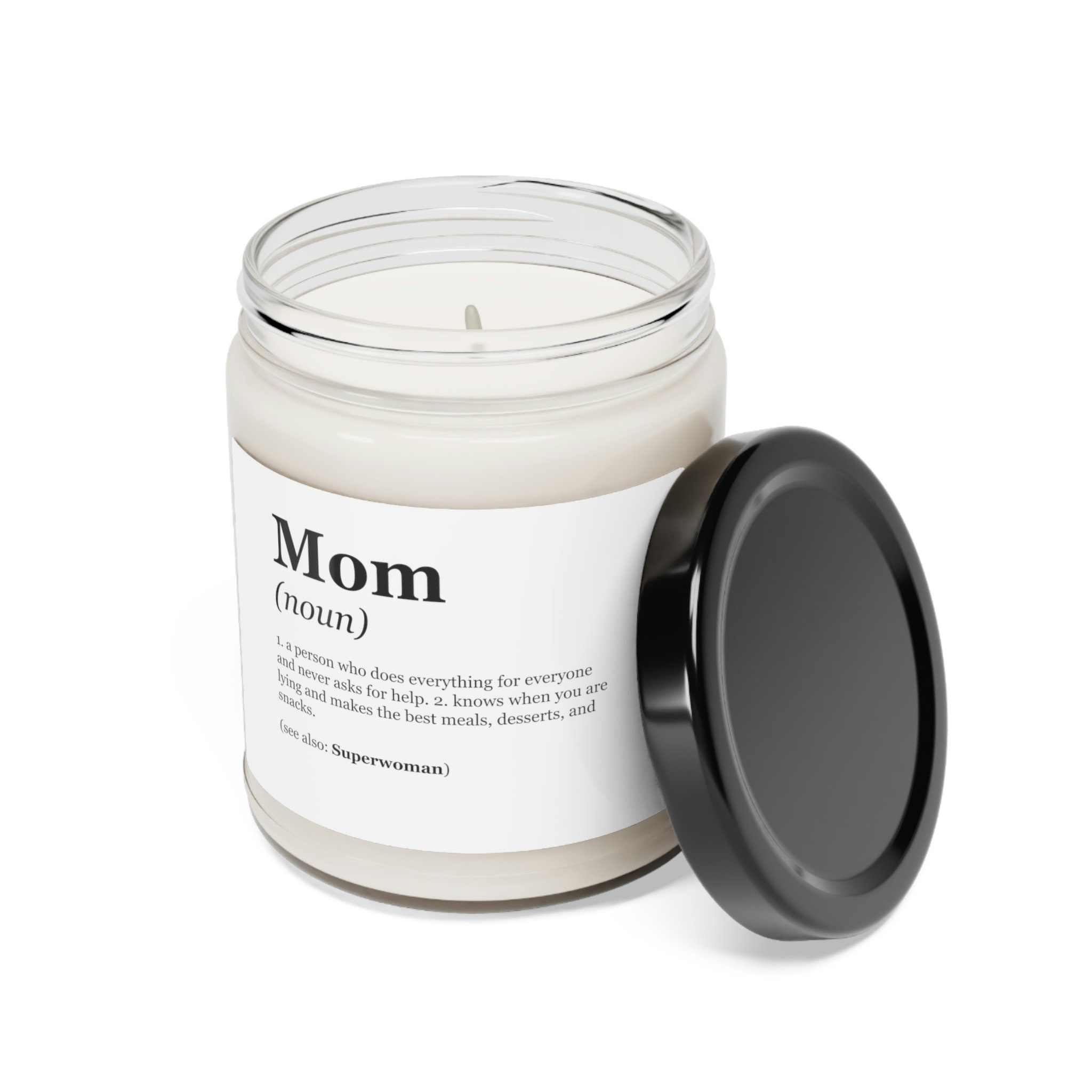 Discover Mom Definition Scented Soy Candle, 9oz, Mother's Day Gift, Birthday Gift, Friend Gift, Pregnancy/Baby Announcement