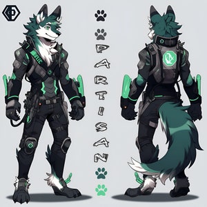 EXCLUSIVE Protogen Adopt: Daily UNIQUE Adoptable Fursona | 13th Sep | Protogen Partisan Only 1 will EVER be sold 100% Original Single Adopt