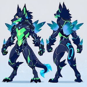 EXCLUSIVE Protogen Adopt Daily UNIQUE Adoptable Fursona - 2nd October - Protogen Coif Only 1 will EVER be sold 100% Original Single Adopt