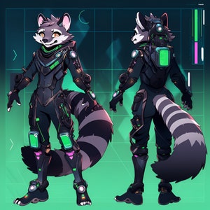 EXCLUSIVE Protogen Adopt Daily UNIQUE Adoptable Fursona - 05th Oct - Protogen Spec Only 1 will EVER be sold. 100% Original Single Adopt