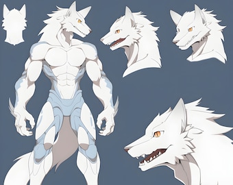 Protogen Fursona Base No Visor: Android Fursona Robotic Legs Furry Base Adopt White Color Coded Transparent PNG Template Protogen Line Art