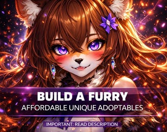 Custom Fursona Art: Detailed Avatar, Character Reference Sheet