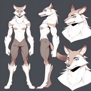 Fit Deer Fursona Base No Antlers: Female Fursona Doe Deer Furry Base Adopt White Color Coded Transparent PNG Template HD Line Art