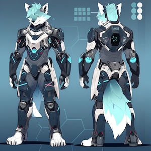 EXCLUSIVE Protogen Adopt: Daily UNIQUE Adoptable Fursona - 12th Sep - Protogen Dinamo Only 1 will EVER be sold 100% Original Single Adopt