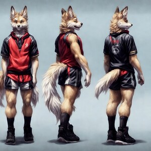 Furry Digital Download Ferral Fennic Fox Reference Furry 