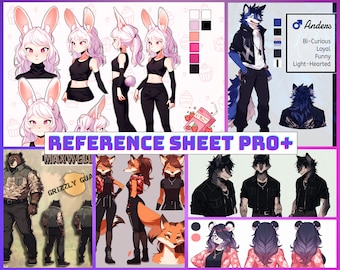 The Best Furry Character Reference Sheets: Fursona Reference Sheet Commissions, Anthro Reference Sheet Furry Commissions